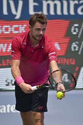 July 28, 2016 - Toronto, Ontario, Canada - Stan Wawrinka of Switzerland wins the 3rd round of the Rogers Cup, defeating Jack Sock of United States. 7-6, 6-3. Stan Wawrinka of Switzerland wins the 3rd round of the Rogers Cup, defeating Jack Sock of United States. 7-6, 6-3. - ZUMAd114