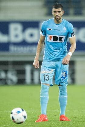 Gent s Stefan Mitrovic pictured during the first leg match of the third qualifying round between Belgian first league soccer team KAA Gent and Romania s FC Viitorul Constanta in the Europa League competition, on Thursday 28 July 2016, in Gent. JASPERxJACOBS  x04900042x