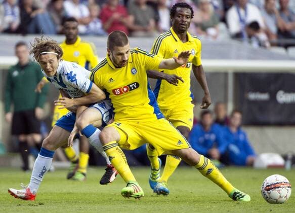 Fußball, EL Quali, IFK Göteborg - HJK Helsinki Göteborg Sweden 2016-07-28 UEFA Europa League 2016 17 Europa League Patrik Lagemyr(SWE) Tatomirovic KP0300003 