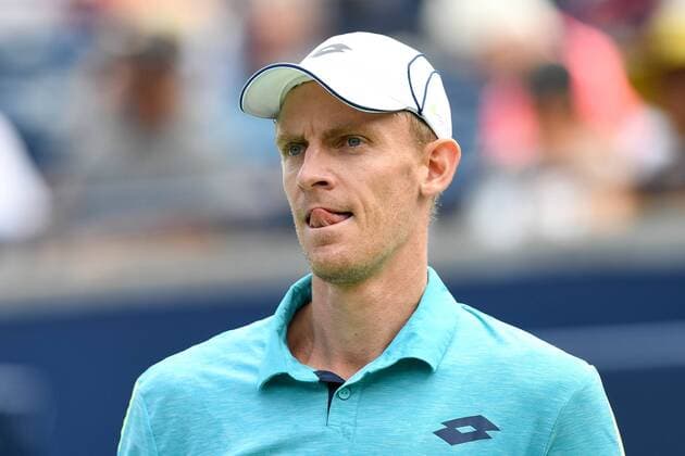July 29, 2016: Kevin Anderson of South Africa reacts after a winning a point against Stan Wawrinka of Switzerland during their quarter finals match of the Rogers Cup tournament at the Aviva Centre in Toronto, Ontario, Canada on July 29, 2016. Cal Media TENNIS 2016 - Rogers Cup Toronto July 29 - ZUMAc04_