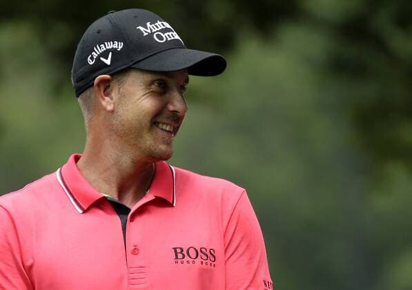 Henrik Stenson smiles on a tee box in the second round at the PGA Golf Herren Championship at Baltusrol Golf Club in Springfield, New Jersey on July 29, 2016.  PGA20160729103 JOHNxANGELILLO