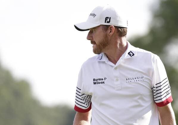 Jimmy Walker stands on the 17th green in the second round at the PGA Golf Herren Championship at Baltusrol Golf Club in Springfield, New Jersey on July 29, 2016.  PGA20160729131 JOHNxANGELILLO