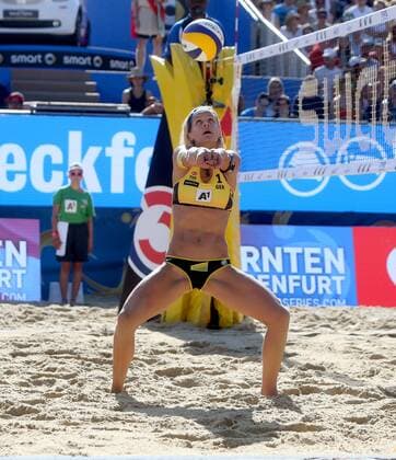 Bilder des Tages - SPORT Beachvolleyball. Beach volleyball Beachvolleyball Major Series. Laura LUDWIG, (GER). Klagenfurt, 30.7.2016.
