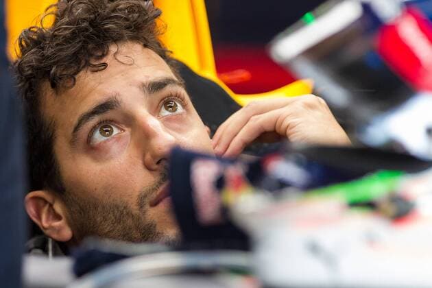 Daniel Ricciardo (Red Bull Racing) studiert im Cockpit die Daten, Grosser Preis von Deutschland 2016, 3. freies Training, Motorsport, Formel 1, 30.07.2016, Copyright: Neisx Eibner-Pressefoto EP_ans