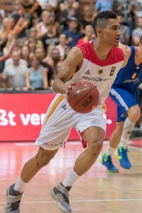 30.07.2016, xomx, Basketball Testspiel, Deutschland - Ukraine emspor, v.l. Maodo Lo (Deutschland) Wuerzburg