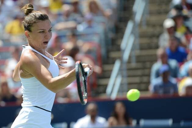 July 30, 2016 - Montreal, Canada - SIMONA HALEP of Romania in her semifinal match vs. A. Kerber in the Rogers Cup Tennis Tournament. Tennis 2016 - Rogers Cup - Day 6 - ZUMAl132