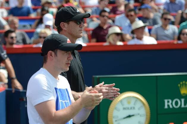 July 30, 2016 - Montreal, Canada - DARREN CAHILL watches S. Halep of Romania in her semifinal match vs. A. Kerber in the Rogers Cup Tennis Tournament. Tennis 2016 - Rogers Cup - Day 6 - ZUMAl132