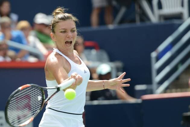 July 30, 2016 - Montreal, Canada - SIMONA HALEP of Romania in her semifinal match vs. A. Kerber in the Rogers Cup Tennis Tournament. Tennis 2016 - Rogers Cup - Day 6 - ZUMAl132