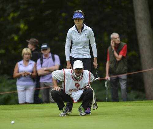 31.07.2016. Woburn Golf Course, Milton Keynes, England. Ricoh Womens Open Golf, final round. Sandra Gal (Germany) lines up a putt on the 2nd. xAndrewxThompsonx  ActionPlus11766869