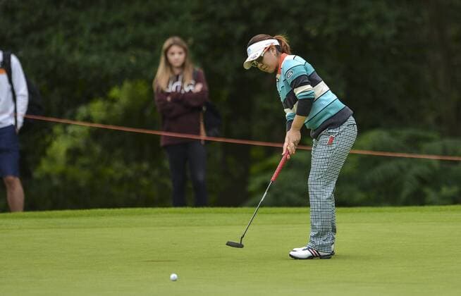 31.07.2016. Woburn Golf Course, Milton Keynes, England. Ricoh Womens Open Golf, final round. Mika Miyazato (Japan) putts on the 2nd. xAndrewxThompsonx  ActionPlus11766879