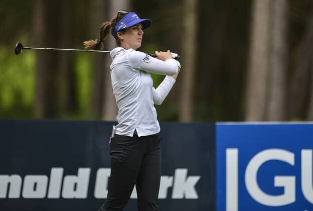 31.07.2016. Woburn Golf Course, Milton Keynes, England. Ricoh Womens Open Golf, final round. Sandra Gal (Germany) plays from the 5th tee. xAndrewxThompsonx  ActionPlus11766883