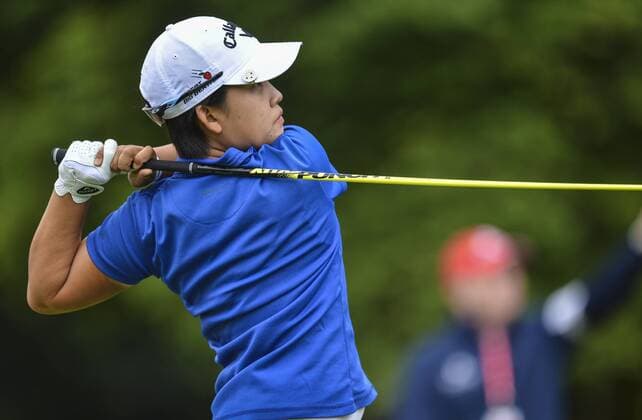 31.07.2016. Woburn Golf Course, Milton Keynes, England. Ricoh Womens Open Golf, final round. Hee-Kyung Bae (Korea) tees off on the 4th. xAndrewxThompsonx  ActionPlus11766914