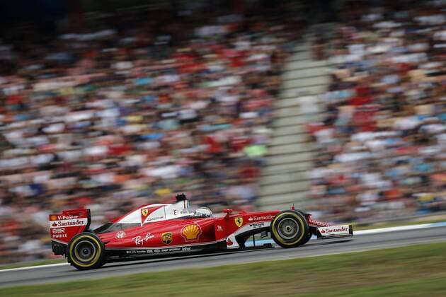 July 31, 2016 - Hockenheim, Germany - SEBASTIAN VETTEL of Germany and Scuderia Ferrari drives during the 2016 Formula 1 German Grand Prix at the Hockenheimring, in Hockenheim, Germany. F1 2016 - German Grand Prix - Hamilton wins - ZUMAg147
