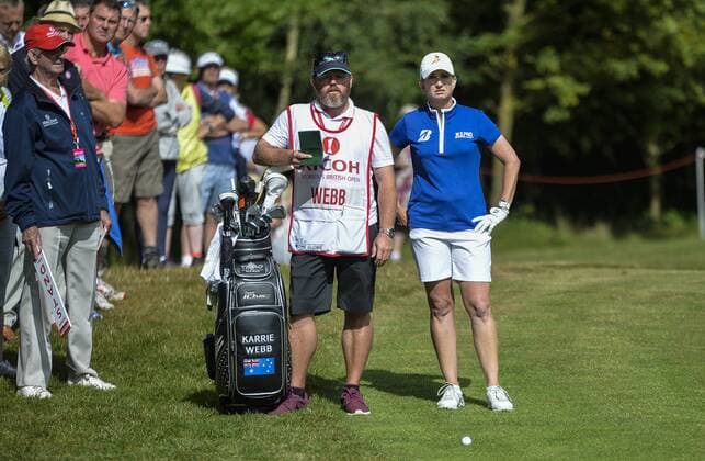 31.07.2016. Woburn Golf Course, Milton Keynes, England. Ricoh Womens Open Golf, final round. Karrie Webb (Australia) looks at her options on the 11th fairway. xAndrewxThompsonx  ActionPlus11767085