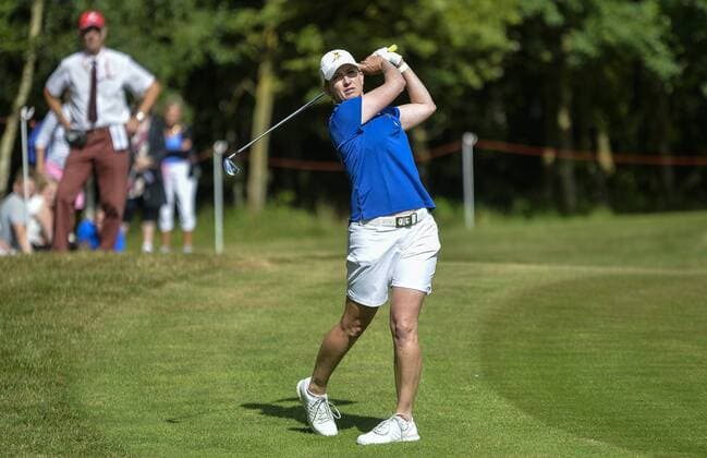 31.07.2016. Woburn Golf Course, Milton Keynes, England. Ricoh Womens Open Golf, final round. Karrie Webb (Australia) plays from the 11th fairway. xAndrewxThompsonx  ActionPlus11767086