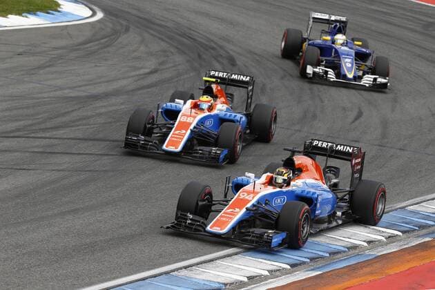 Motorsports: FIA Formula One World Championship WM Weltmeisterschaft 2016, Grand Prix of Germany, 94 Pascal Wehrlein (GER, Manor Racing F1 Team), 88 Rio Haryanto (IND, Manor Racing F1 Team), 9 Marcus Ericsson (SWE, Sauber F1 Team), xHOCHxZWEIx