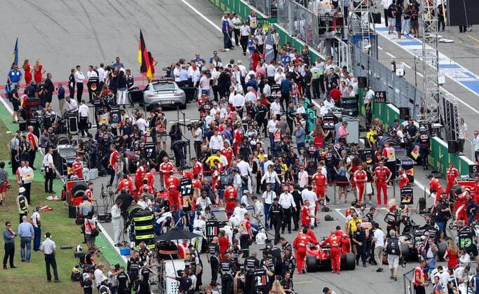 Grid, Motodrom, formula 1 GP, Germany in Hockenheim, 31.07.2016 Photo:mspb Jerry Andre Grid, Motodrom, formula 1 GP, Germany