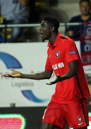 28.07.2016 Felcsut(Hungary) FC Videoton-FC Midtjylland Europa League 3rd leg qualify men s football Paul Onuachu FC Midtjylland react : 