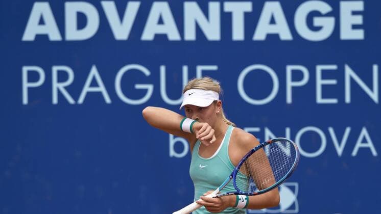 German Carina Witthoeft plays against Antonia Lottner during the women s ITF final of Advantage Cars Prague Open 2016 tennis tournament in Prague, Czech Republic, July 31, 2016. (CTKxPhoto MichalxKamaryt) CTKPhotoP201607310187301  kmt 2