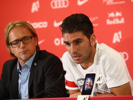 SOCCER - UEFA CL quali, RBS vs Tirana SALZBURG,AUSTRIA,02.AUG.16 - SOCCER - UEFA Champions League, qualifiers, Red Bull Salzburg vs FK Partizani Tirana, press confernce. Image shows Jonatan Soriano (RBS). GEPAxpictures xFelixxRoittner