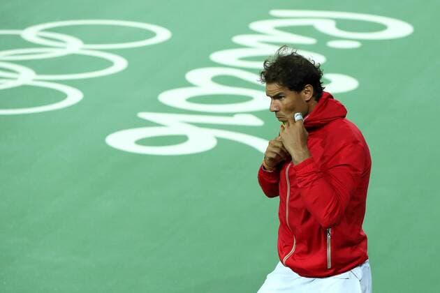 Rio 2016, Tennis, Training Rafael Nadal Spanish tennis player Rafael Nadal leaves the court after a training session at the Tennis Center, prior to the start of the Olympic Games Olympische Spiele Olympia OS next 5 August, in Rio de Janeiro, Brazil, 2 August 2016. RAFAEL NADAL S TRAINING SESSION !ACHTUNG: NUR REDAKTIONELLE NUTZUNG!  RIO038 20160803-636057826555226736