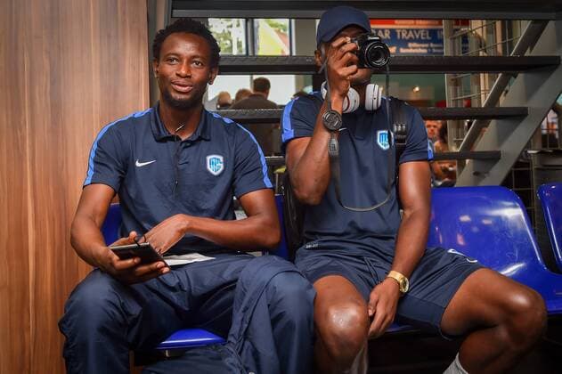 Genk s Bennard Kumordzi pictured at the departure of Belgian first league soccer team KRC Genk, in Maastricht airport, on their way to Cork, Ireland, Wednesday 03 August 2016. Tomorrow Genk is playing the return leg of the third qualifying round in the Europa League competition against Ireland s Cork City F.C.. First leg result was 1-0 for Genk. LUCxCLAESSEN  x04902474x