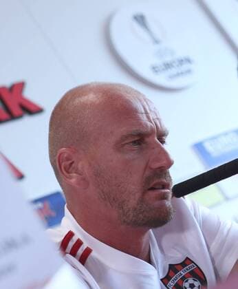 SOCCER - EL quali, Trnava vs A.Wien TRNAVA,SLOVAKIA,03.AUG.16 - SOCCER - UEFA Europa League, qualification, FC Spartak Trnava vs FK Austria Wien, preview, press conference PK Pressekonferenz Trnava. Image shows head coach Miroslav Karhan (Spartak Trnava). GEPAxpictures xChristianxOrt