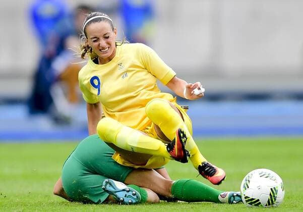 Themen der Woche SPORT Bilder des Tages - SPORT Rio 2016, Fußball, Damen, Schweden - Südafrika 160803 Sveriges Kosovare Asllani under fotbollsmatchen mellan Sverige och Sydafrika den 3 augusti 2016 under OS i Rio de Janeiro.  Copyright: PETTERxARVIDSON BB160803PA023