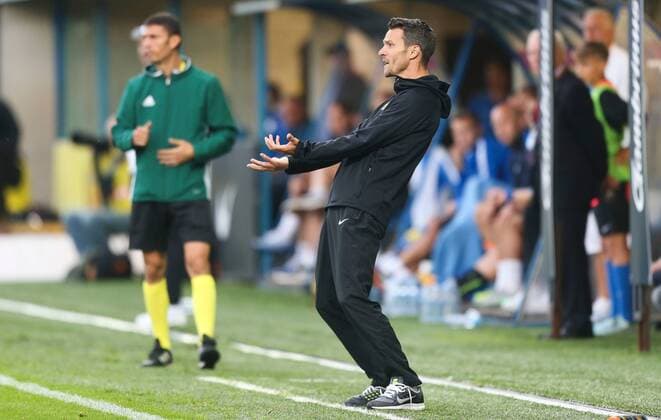 SOCCER - UEFA EL quali, Liberec vs Admira LIBEREC,CZECH REPUBLIC,03.AUG.16 - SOCCER - UEFA Europa League, qualification, Slovan Liberec vs FC Admira Wacker Moedling. Image shows head coach Oliver Lederer (Admira). GEPAxpictures xPhilippxBrem