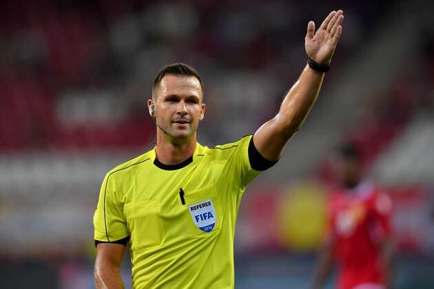 SOCCER - UEFA CL quali, RBS vs Tirana SALZBURG,AUSTRIA,03.AUG.16 - SOCCER - UEFA Champions League, qualification, Red Bull Salzburg vs FK Partizani Tirana. Image shows referee Ivan Kruzliak (SVK). GEPAxpictures xFlorianxErtl