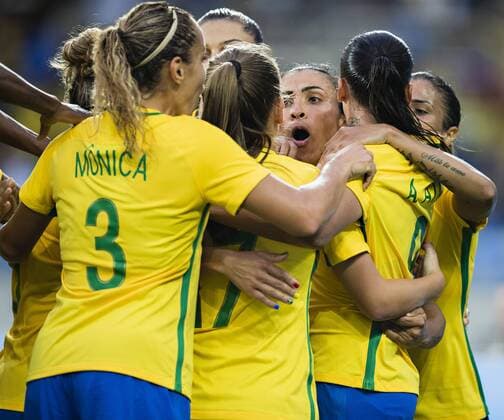 Bilder des Tages - SPORT Rio de Janeiro, 03.08.2016, Olympia Torjubel: MARTA Brasilien - China mm