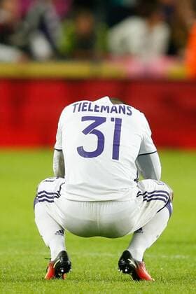Anderlecht s Youri Tielemans looks dejected after the return leg of the third qualification round for the Champions League competition between Belgian first league soccer team RSC Anderlecht and Russian team FC Rostov in Brussels, Wednesday 03 August 2016. The first leg ended in a 2-2 draw. BRUNOxFAHY  x04903119x