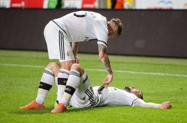 2016.08.03 , Warsaw, third qualifying round UEFA Champions League Legia Warszawa - AS Trenczyn Thibault Moulin, Michal Kucharczyk  20160803PF_RO9303