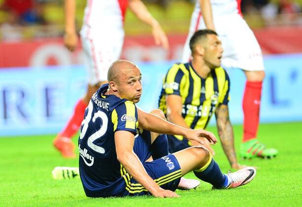 UEFA Champions League Third qualifying round second leg match between Monaco and Fenerbahce at Stade Louis II Stadium in Monaco , France on August 03, 2016. Final Score : Monaco 3 - Fenerbahce 1 Pictured: Aatif Chahechouhe of Fenerbahce. 