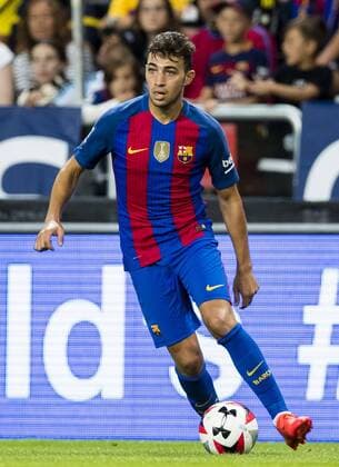 160803 Barcelonas Munir El Haddadi under fotbollsmatchen i International Champions Cup mellan Barcelona och Leicester City den 3 Augusti 2016 i Stockholm.  Copyright: ANDREASxSANDSTRÖM BB160803BB491