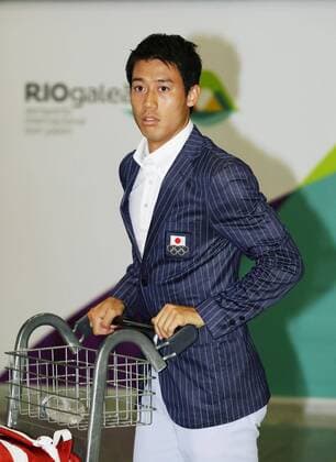 Tennis: Japan s Nishikori arrives in Rio Japanese tennis player Kei Nishikori arrives on Aug. 3, 2016 at Rio de Janeiro s international airport to take part in the Summer Olympics. 