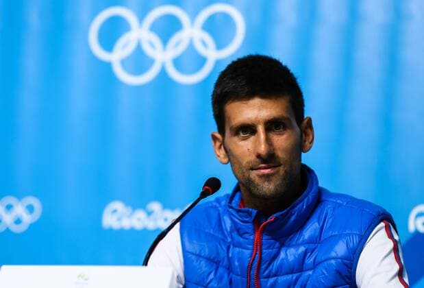 Rio 2016, Tennis, Novak Djokovic Pressekonferenz RIO DE JANEIRO, BRAZIL - AUGUST 03: Novak Djokovic of Serbia speaks with the media during a press conference PK Pressekonferenz at the Main Press Centre ahead of the Rio 2016 Olympic Games Olympische Spiele Olympia OS on August 3, 2016 in Rio de Janeiro, Brazil.  CFP489501262 