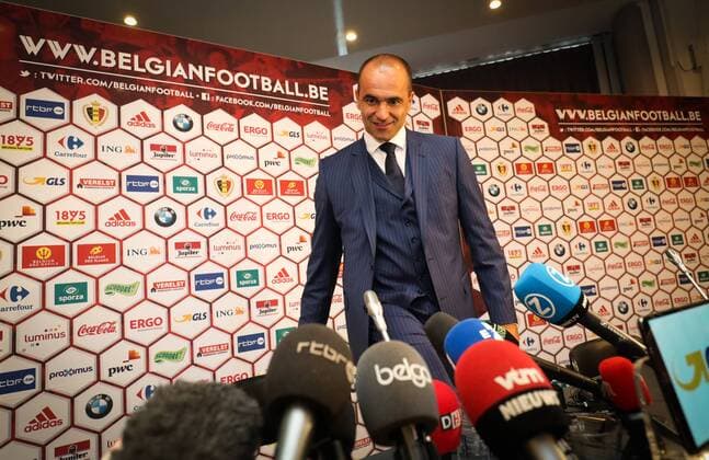 Belgium s new head coach Roberto Martinez arrives for a press conference PK Pressekonferenz of the Belgian national soccer team Red Devils to announce their new head coach, Thursday 04 August 2016 at the KBVB-URBSFA Belgian soccer union headquarters in Brussels. Spanish Martinez is appointed as new manager of the team, replacing Wilmots who was discharged last month after a disappointing Euro2016 tournament. VIRGINIExLEFOUR  x04903226x