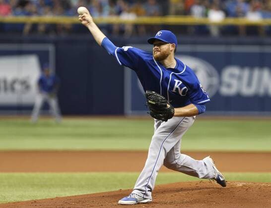 August 4, 2016 - St. Petersburg, Florida, U.S. - WILL VRAGOVIC Times.Kansas City Royals starting pitcher Ian Kennedy (31) throwing in the first inning of the game between the Kansas City Royals and the Tampa Bay Rays in Tropicana Field in St. Petersburg, Fla. on Thursday, Aug. 4, 2016. MLB Baseball Herren USA 2016 - Rays vs Royals - Series - ZUMAs70_