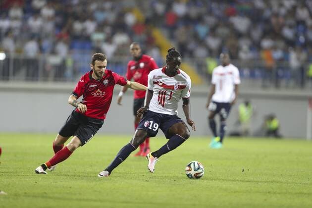 Nika Kvekveskiri (Qabala) vs Eder (Lille) Fußball, Europa League Quali - FK Qäbälä - Lille OSC - 04 08 2016 GwendolineLeGoff Panoramic 