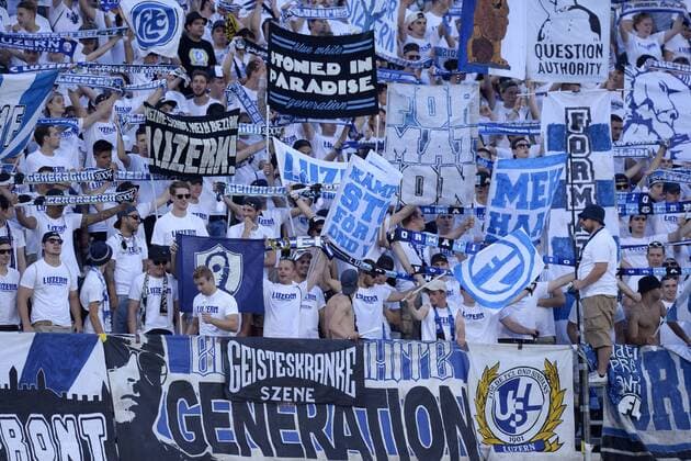 Reggio Emilia, Italien - Fussball, Europa League Quali, FC Luzern-Fans 
