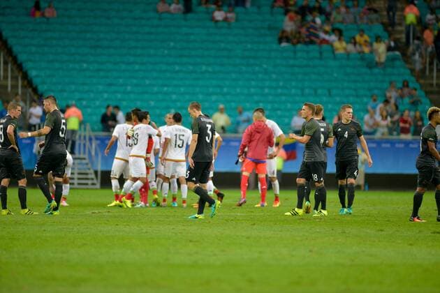 Rio 2016, Fußball, Deutschland - Mexiko Olympics 2016 Football Salvador SALVADOR, BA - 04.08.2016: OLYMPICS 2016 FOOTBALL SALVADOR - End of the dispute between Germany (GER) and Mexico (MEX) by Group C Olympic Men& 39;s Football Rio Olympics in 2016 in a match held at the Arena Fonte Nova invador host city. (Photo: João Alvarez Fotoartoarena) x1170526x  Jo?oxAlvarez