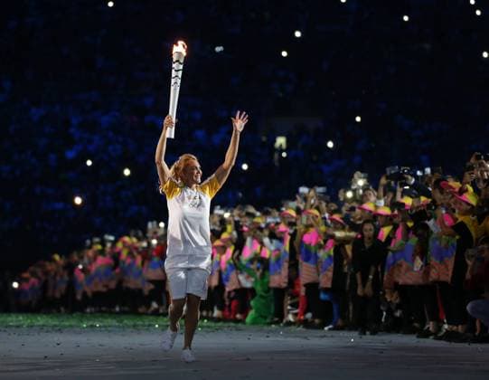 Hortencia Marcari (BRA) Rio 2016, Eröffnungsfeier (160805) -- RIO DE JANEIRO, Aug. 5, 2016 (Xinhua) -- Opening ceremony of the 2016 Rio Olympic Games Olympische Spiele Olympia OS in Rio de Janeiro, Brazil, Aug. 5, 2016 