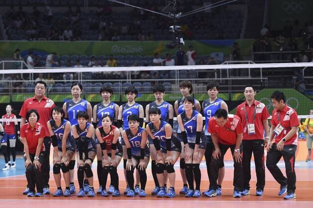 Rio 2016, Volleyball, Damen, Japan Südkorea 2016 Volleyball Olympics RIO DE JANEIRO, RJ - 06.08.2016: 2016 VOLLEYBALL OLYMPICS - Japan team (JNP) during the Volleyball Rio Olympics 2016 held in Maracanãzinho. (Photo: Celso Pupo Fotoarena) x1171732x  CelsoxPupo