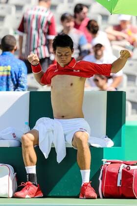 2016 Tennis Olympics RIO DE JANEIRO, RJ - 06.08.2016: 2016 TENNIS OLYMPICS - Kei Nishikori (JPN) during the Tennis Rio Olympics 2016 held at the Olympic Tennis Centre. NOT AVAILABLE FOR LICENSING IN CHINA (Photo: Andre Chaco Fotoarena) x1171900x  AndrexChaco