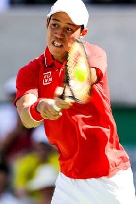 2016 Tennis Olympics RIO DE JANEIRO, RJ - 06.08.2016: 2016 TENNIS OLYMPICS - Kei Nishikori (JPN) during the Tennis Rio Olympics 2016 held at the Olympic Tennis Centre. NOT AVAILABLE FOR LICENSING IN CHINA (Photo: Andre Chaco Fotoarena) x1171901x  AndrexChaco
