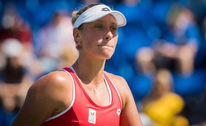 Belgian tennis player Yanina Wickmayer looks dejected during a tennis game between Belgian Yanina Wickmayer and Czech Barbora Strycova, in the first round of the women s tennis tournament at the 2016 Olympic Games Olympische Spiele Olympia OS in Rio de Janeiro, Brazil, Saturday 06 August 2016. BENOITxDOPPAGNE  x04904997x
