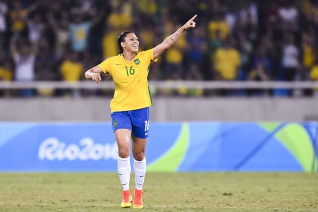 Rio 2016, Fußball, Damen, Brasilien - Schweden 160806 Brasilien s Beatriz 1-0 i FUSSBALL Brasilien vs Schweden Nationateam 6 august 2016 OS i Rio de Janeiro.  Copyright: CARLxSANDIN BB160806CS069