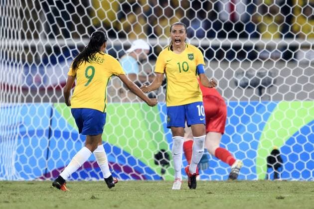 Rio 2016, Fußball, Damen, Brasilien - Schweden 160806 Brasilien s Marta FUSSBALL Brasilien vs Schweden Nationateam 6 august 2016 OS i Rio de Janeiro.  Copyright: CARLxSANDIN BB160806CS082