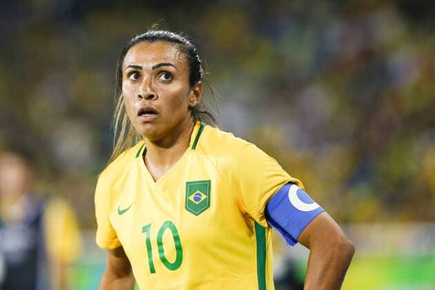 Rio 2016, Fußball, Damen, Brasilien - Schweden Olympics 2016 Football RJ RIO DE JANEIRO, RJ - 06.08.2016: OLYMPICS 2016 FOOTBALL RJ - The player Marta of Brazil during the dispute between Brazil (BRA) and Sweden (SWE) Group E of the Olympic Women& 39;s Football of the Rio 2016 Olympic Games Olympische Spiele Olympia OS held in the Olympic Stadium in the host city Rio de Janeiro. (Photo: Marco Galvão Fotoarena) x1172950x  MarcoxGalv?o